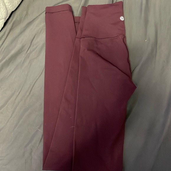 Burgundy Lulu leggings - Picture 1 of 3